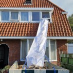 Goulotte à gravats flexible Stortslurf® Ø50 cm utilisée pour diriger des gravats — aperçu